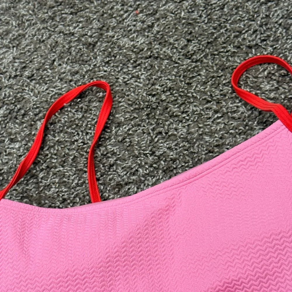 wild fable Pink One-Piece Swimsuit with Red Trim